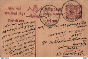Jaipur Postal Stationery to Mandrela