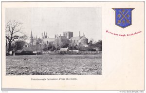 ENGLAND, 1900-1910's; Peterborough Cathedral, From The South, Coat Of Arms