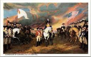 Surrender Corwall Us Capitol Flag John Trumbull Rotunda British Army Postcard 