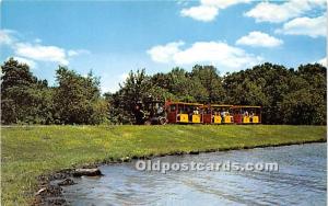 Pioneer Land Train Along Lake Rudolph Santa Claus Land, Indiana, IN, USA Unused 