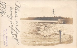 F49/ Nora Springs Iowa RPPC Postcard 1907 The Mill Dam