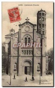 Old Postcard Uzes Cathedral