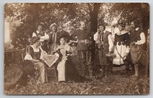 RPPC Actors Actress Theater Renaissance Costumes c1910 Real Photo Postcard S28