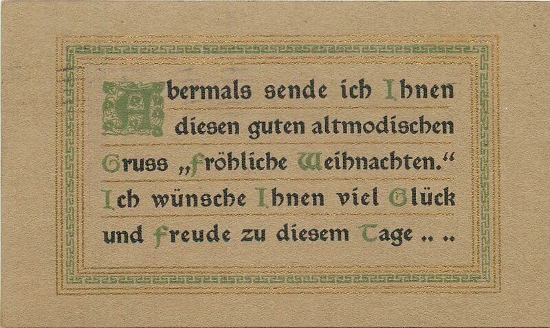 1910 Arts & Crafts German Saying 1910 Postcard 22-5878