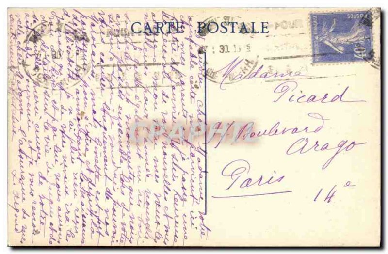 Old Postcard Marseille La Canebiere Trams