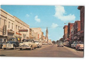 Valdosta Georgia GA Vintage Postcard Down Town Business Section Patterson St