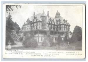 C. 1900-07 Wayside Inn & Cottages Lake Luzerne, N.Y. Postcard P213E