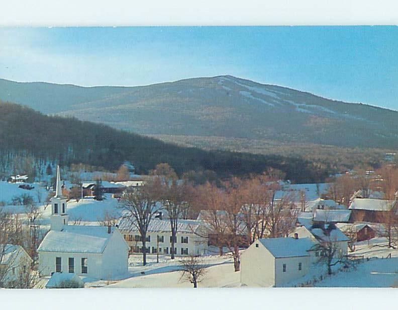 Pre-1980 CHURCH & OTHER BUILDINGS IN WINTER West Dover Near Brattleboro VT F9145