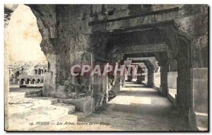 Old Postcard Nimes Les Arenes Gallery 1st Floor