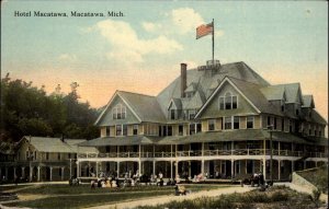 Macatawa MI Hotel Macatawa c1910 Postcard