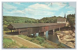 C.1972 Old Covered Bridge New Hampshire Vintage Postcard P12