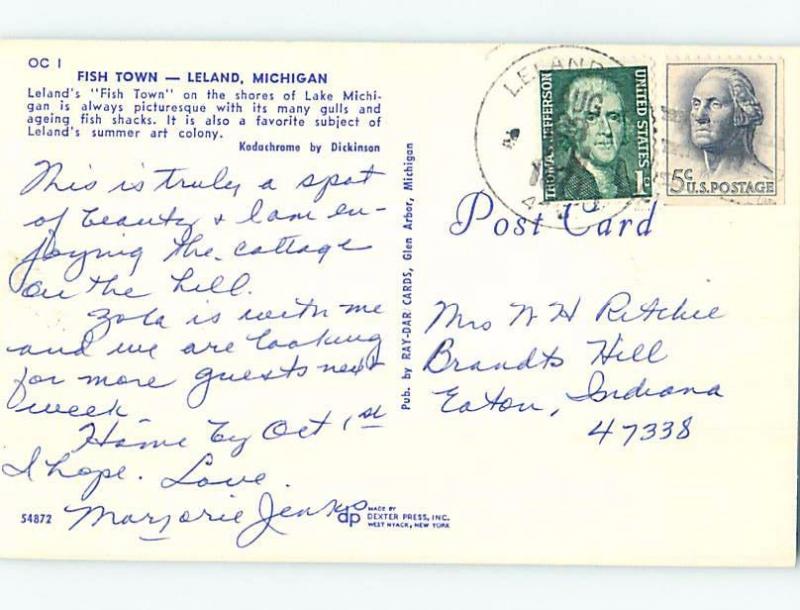 Pre-1980 HARBOR SCENE Leland Michigan MI hp7017