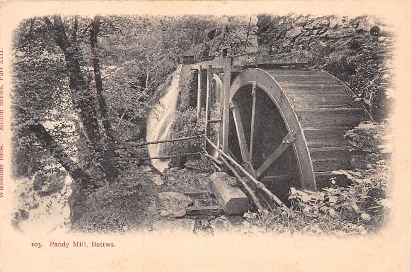 Bettws y Coed Gales Reino Unido Pandy Molino Woolstone Brothers Postal 1910s 