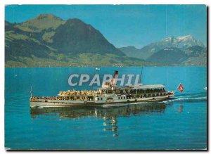 Postcard Modern Raddampfer Gallia auf dem Vierwaldstattersee