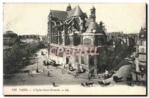 Old Postcard Paris L & # 39Eglise Saint Eustache