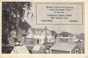 Modern Cabins Under the Apple Trees Cheerio Montreal Canada W-Border Postcard 