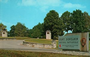 VINTAGE POSTCARD FORT DONELSON NATIONAL BATTLEFIELD (1862) AT DOVER TENNESSEE