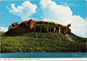 The Sleeping Giant Thunder Bay Ontario Nanna Bijou Continental Postcard C10