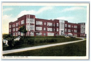 c1920 Froebel School Exterior Building Gary Indiana IN Vintage Antique Postcard 