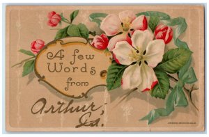 c1910's A Few Words From Arthur Greetings Card Georgia Correspondence Postcard