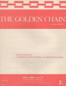 The Golden Chain Tommy Edwards MGM Vintage Sheet Music