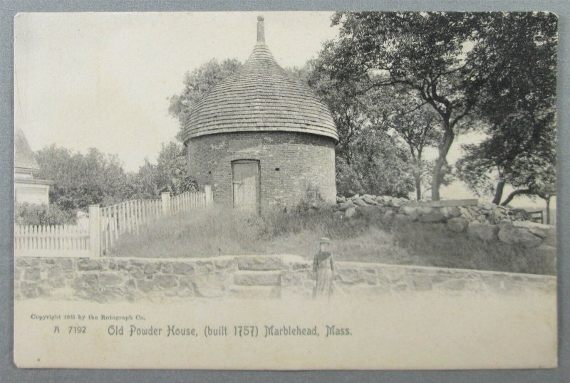 Old Powder House, Built 1757, Marblehead MA Rotograph UDB Postcard (#7191)