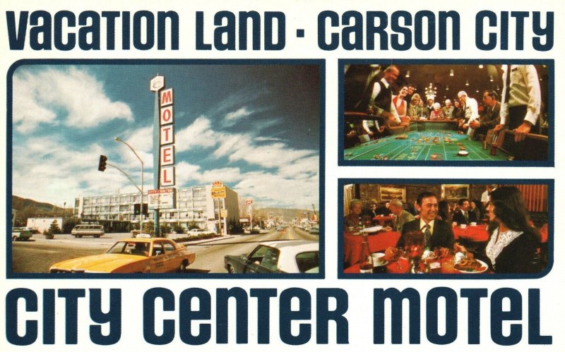 Carson City Nevada,Vacation Land Downtown Center Sundeck Motel Vintage Postcard