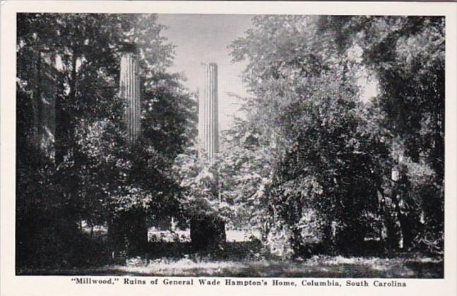 South Carolina Columbia Millwood Ruins Of General Wade Hampton's Home