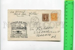 416485 CANADA 1937 year first flight Herb Lake The Pas airplane hydroplane COVER