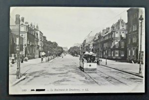 Mint Vintage France Strasbourg Boulevard Street Scene Real Photo Postcard