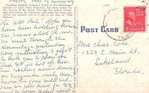 Vintage Postcard 1954 Andrew Jackson Tomb At Hermitage Nashville Tennessee TN