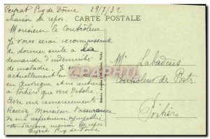 Old Postcard Clermont Ferrand Square Blaise Pascal and Puy de Dome