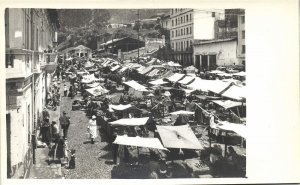 ecuador, QUITO, Mercado de la Av. 24 de Mayo (1940s) RPPC Postcard