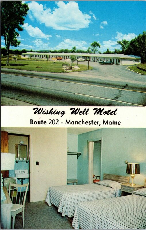 Postcard Wishing Well Motel in Manchester, Maine~132922