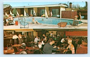 BREWER, Maine ME ~ Roadside DICK STACEY'S NEW PLAZA MOTEL Pool c1970s  Postcard