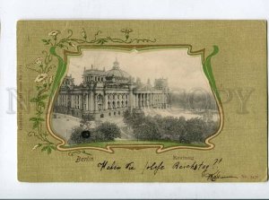 415875 GERMANY BERLIN Reichstag ART DECO 1902 year RPPC to RUSSIA