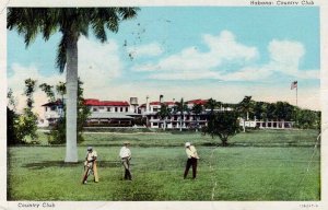 Cuba Postcard 1947 Posted Habana Country Club Golf Havana C Jordi