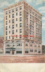 3 Postcards, Kalamazoo, Michigan, Burdick-Rickman Hotels