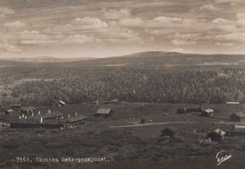 Skotten Seterpensjonat Denmark Vintage Real Photo Postcard