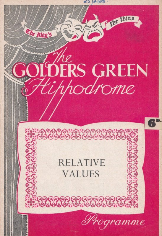 Relative Values East Kent Drama Golders Green Theatre Programme