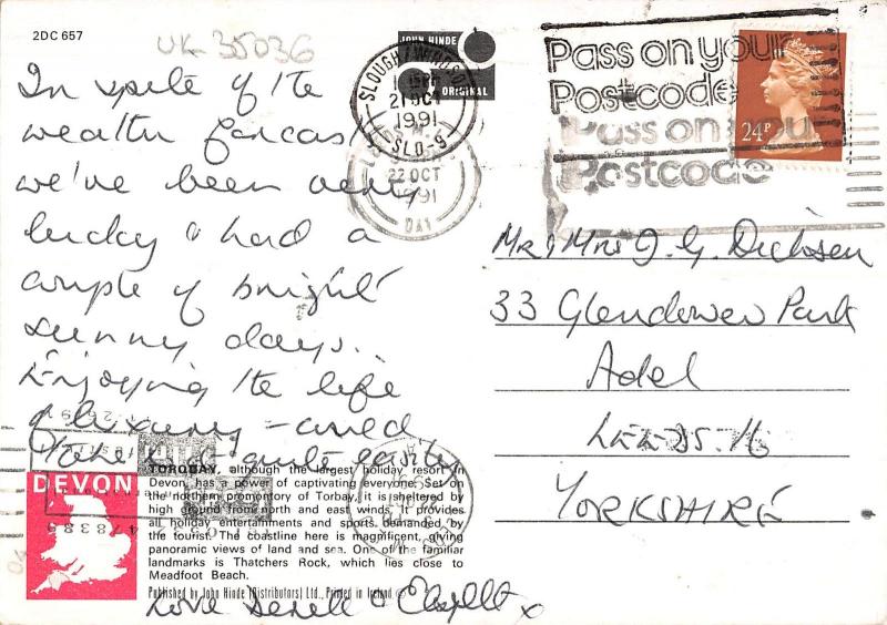 uk35036 night time in torquay devon  uk