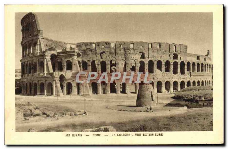 Old Postcard Roma Colisee Exterior View