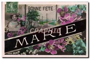 Old Postcard Marie Surname