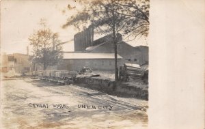 Real Photo Postcard Cement Works in Union City~111627 