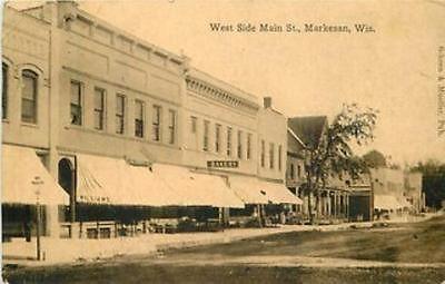 1914 MARKESAN, WISCONSIN West Side Main Street Schoen 955...