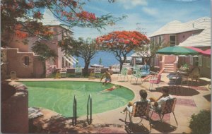 Postcard Swimming Pool Waterloo House Bermuda 1959