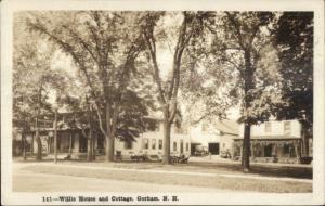 Gorham NH Willis House & Cottage SHOREY c1920 Real Photo Postcard