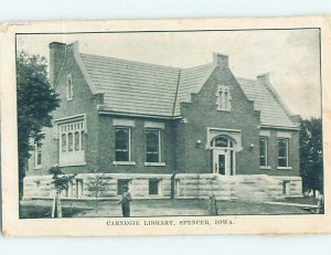 Divided Back LIBRARY SCENE Spencer Iowa IA hs2702