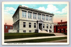 K18/ Mattoon Illinois Postcard c1910 Carnegie Library 133