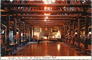 Postcard WA Mt. Rainier National Park - Paradise Inn Lobby